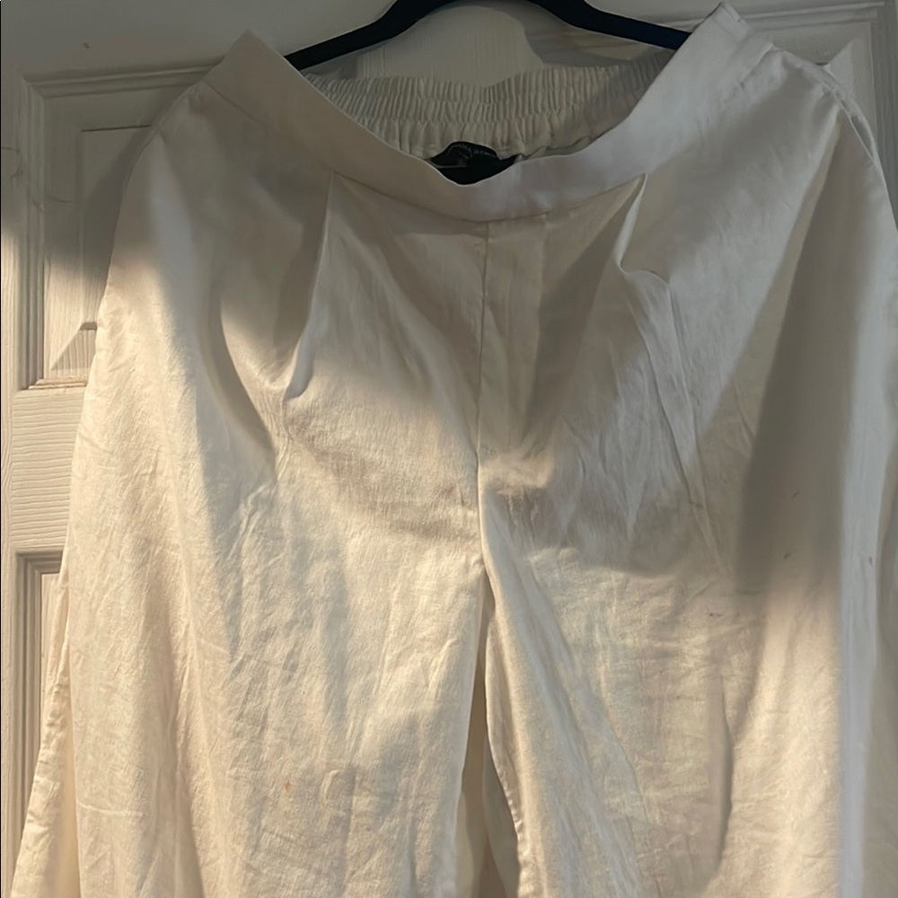Banana Republic Elegant White Wide-Leg Pants
